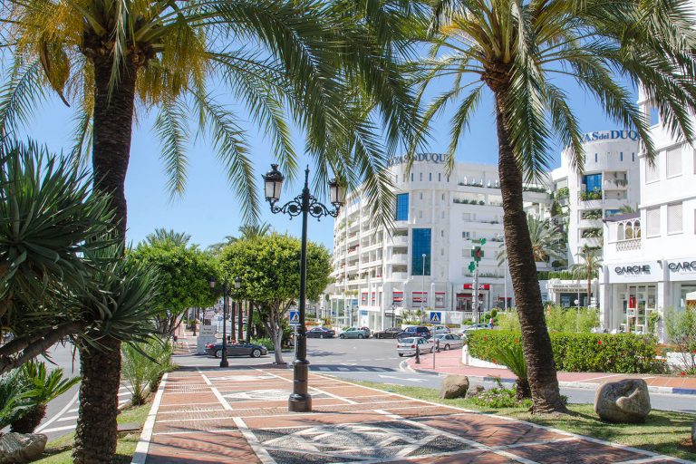 Playas del Duque view from highway, Puerto Banus, Marbella